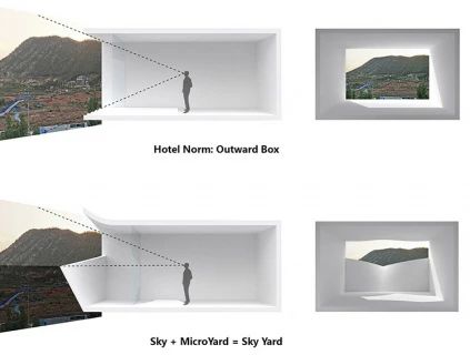 艺加酒店设计浅析天空之院酒店：似迭次错落的屋顶